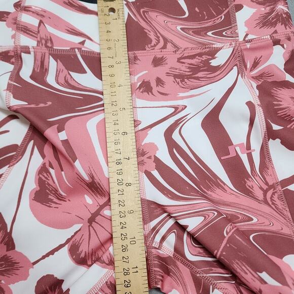 J. Lindeberg Zena Hibiscus Pink Print‎ Leggings Ladies Small NWT - Picture 9 of 10